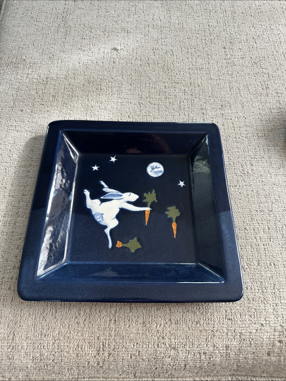 Vintage 1996 Karen Howell Studio Art Platter- Legend of the Rabbit Moon